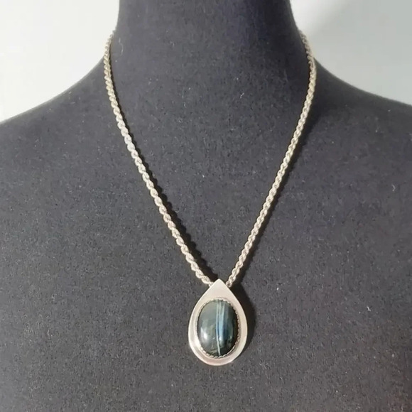 Sterling Silver‎ Labrodite Cabochon - Picture 1 of 9